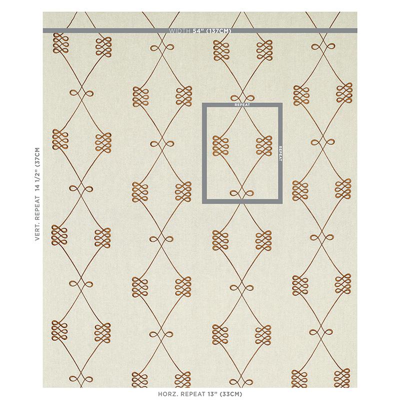 Schumacher Nicolette Embroidery Natural Fabric