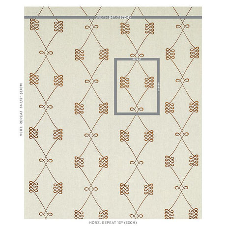 Schumacher Nicolette Embroidery Natural Fabric
