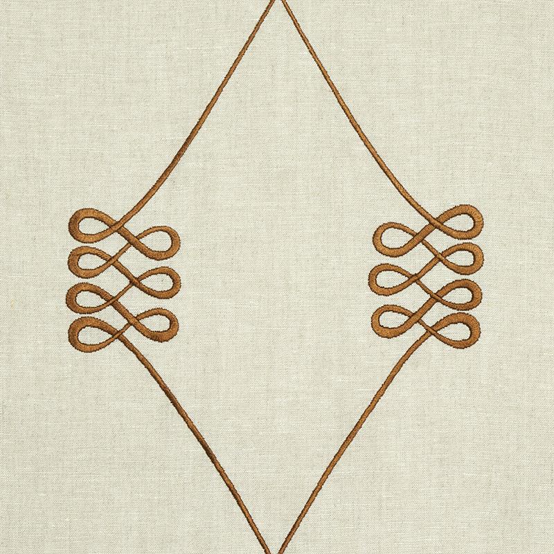 Schumacher Nicolette Embroidery Natural Fabric
