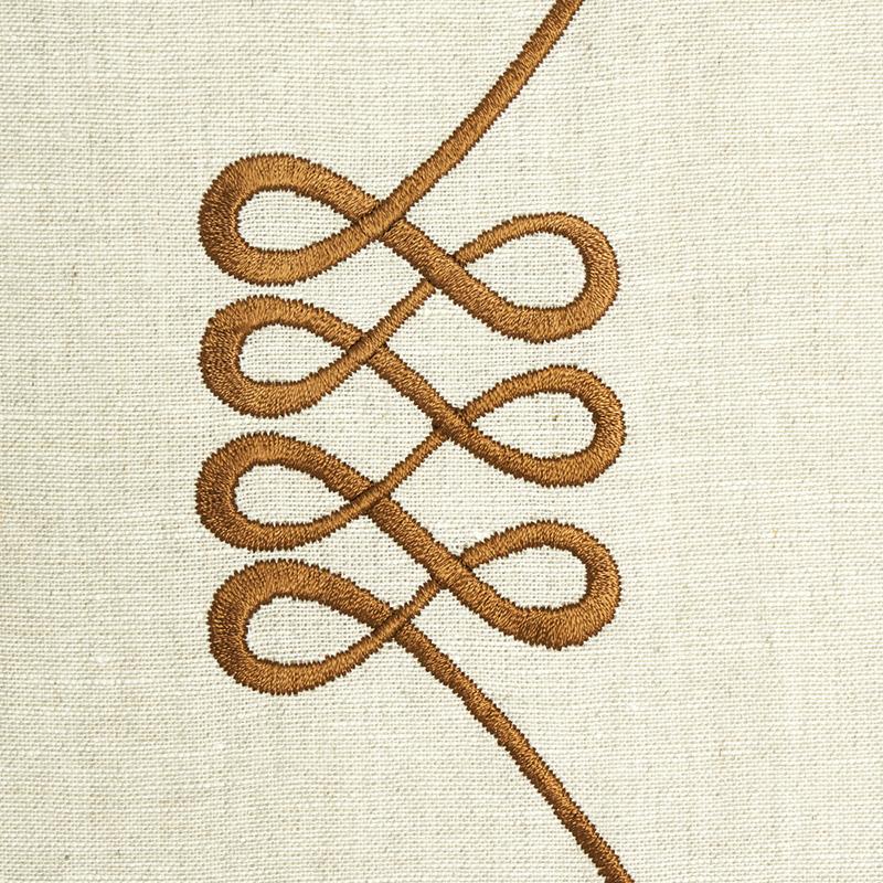 Schumacher Nicolette Embroidery Natural Fabric