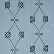 Schumacher Nicolette Embroidery Dusty Blue Fabric