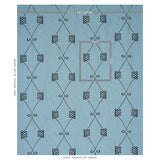 Schumacher Nicolette Embroidery Dusty Blue Fabric