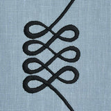 Schumacher Nicolette Embroidery Dusty Blue Fabric