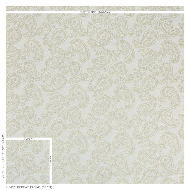 Schumacher Milena Paisley Natural Fabric