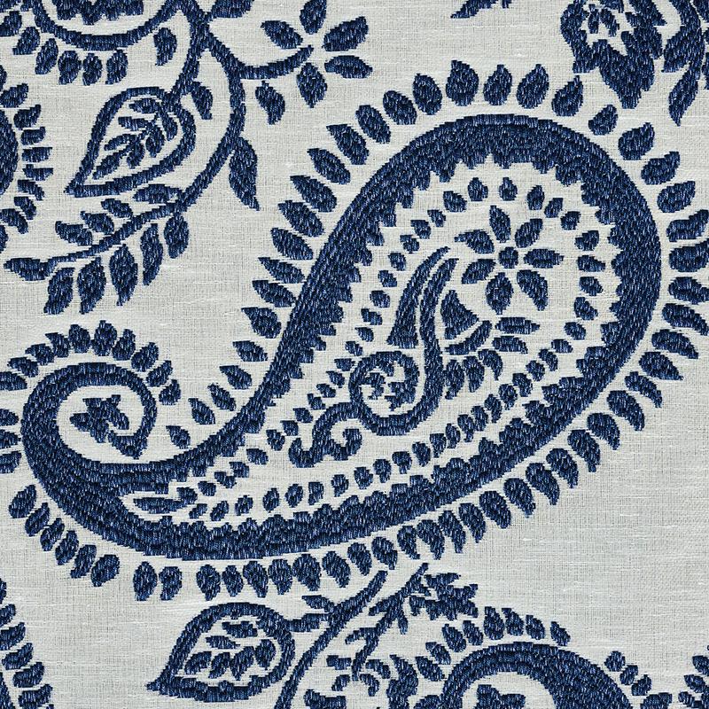 Schumacher Milena Paisley Blue Fabric