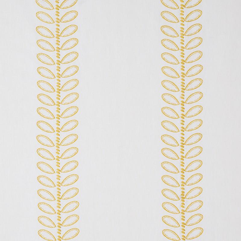 Schumacher Camile Embroidery Yellow Fabric