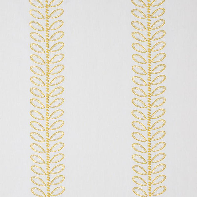 Schumacher Camile Embroidery Yellow Fabric