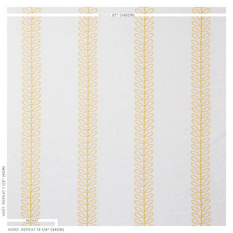 Schumacher Camile Embroidery Yellow Fabric