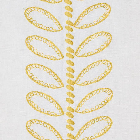 Schumacher Camile Embroidery Yellow Fabric