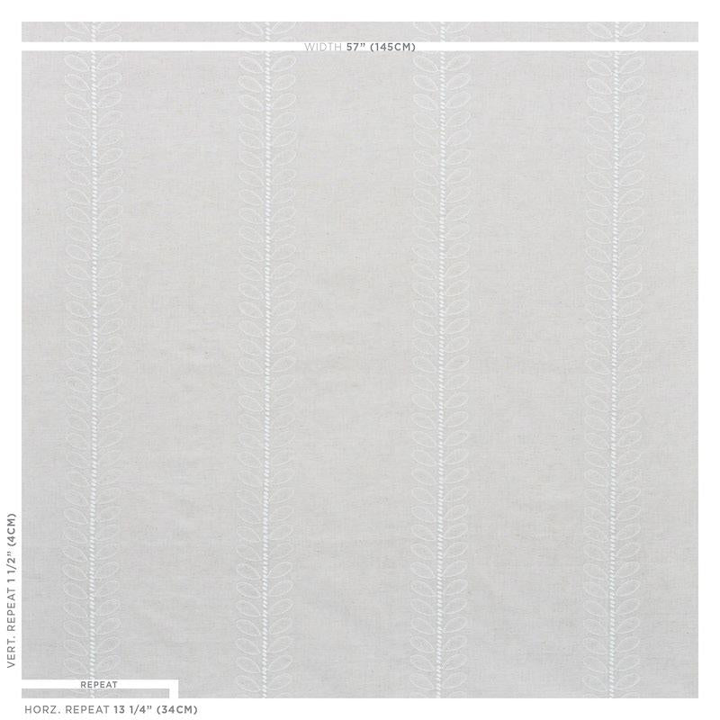 Schumacher Camile Embroidery Natural Fabric