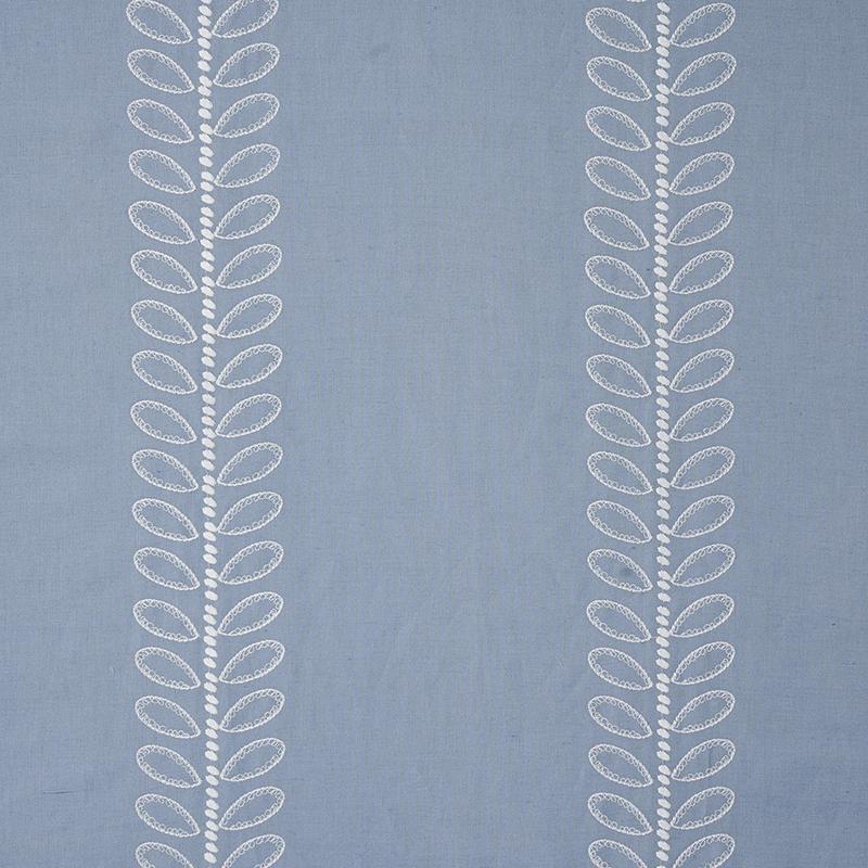 Schumacher Camile Embroidery Sky Fabric