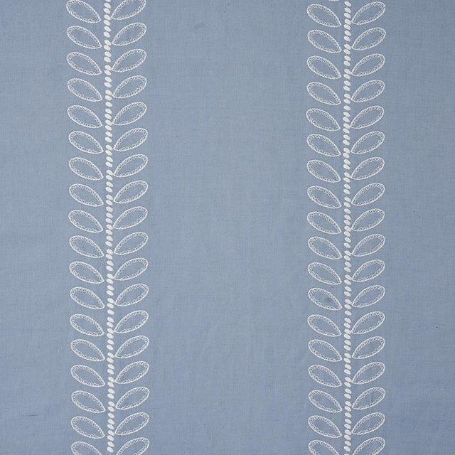 Schumacher Camile Embroidery Sky Fabric