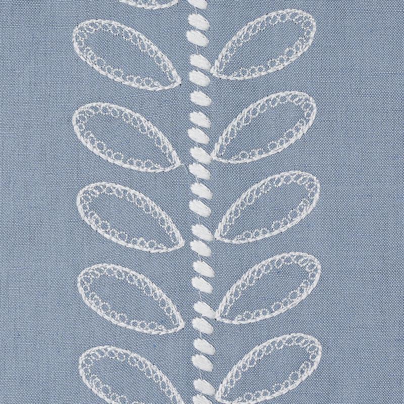 Schumacher Camile Embroidery Sky Fabric