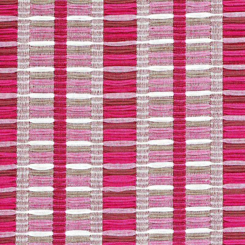 Schumacher Palopo Hand Woven Stripe Flamingo Fabric