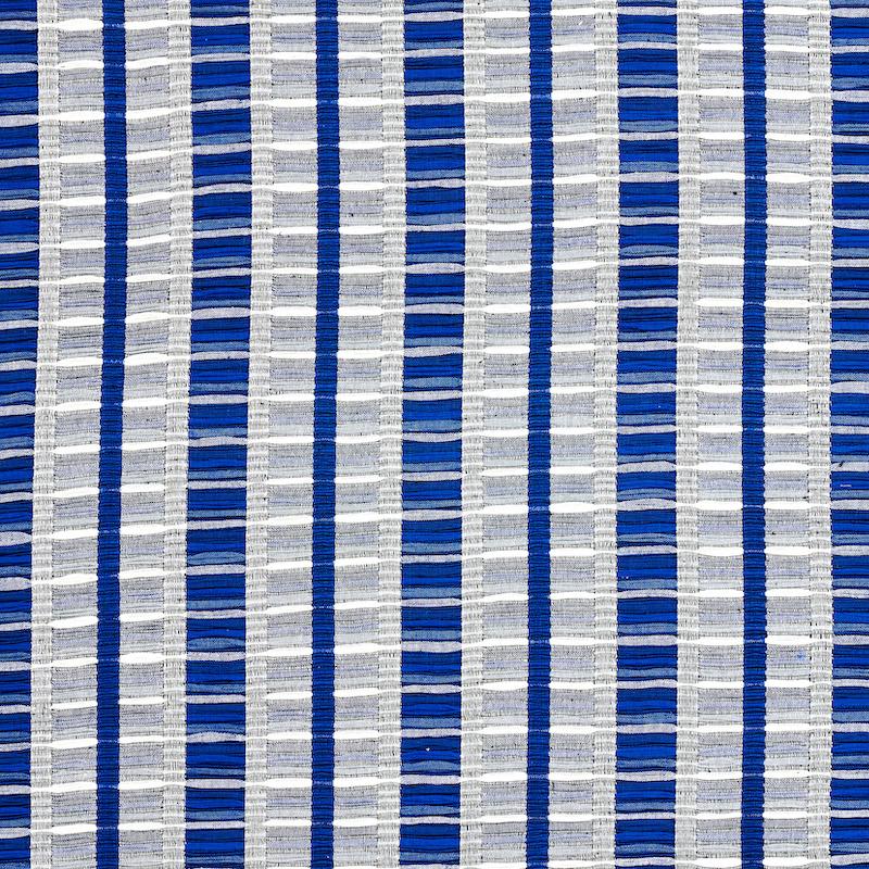 Schumacher Palopo Hand Woven Stripe Azul Fabric