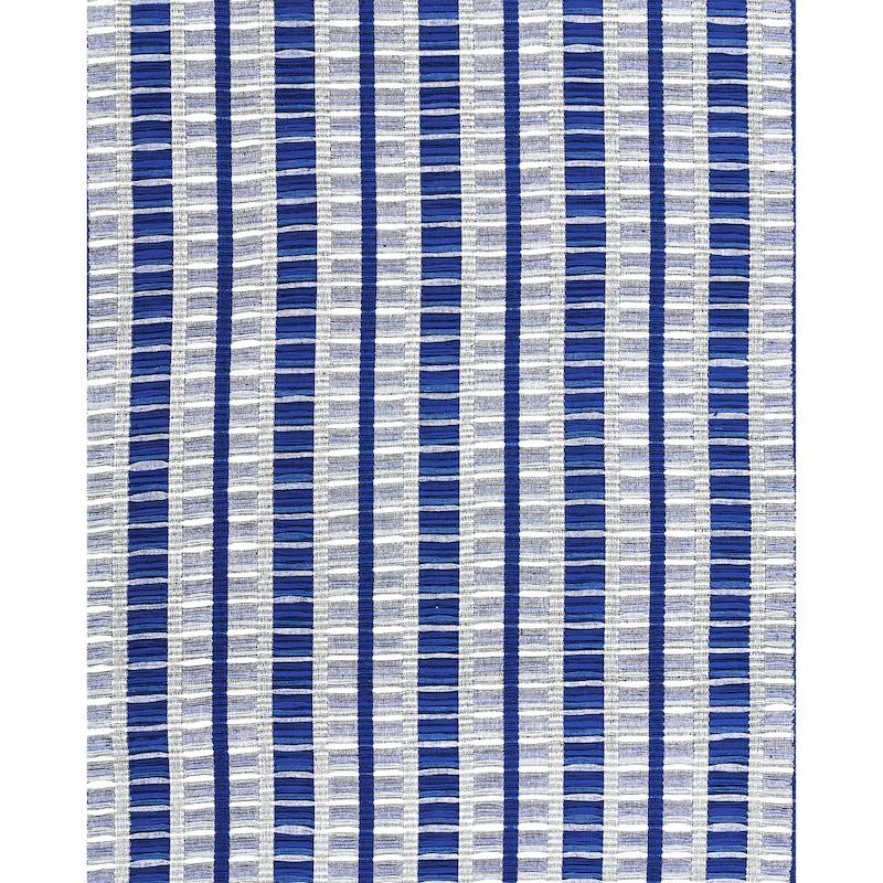 Schumacher Palopo Hand Woven Stripe Azul Fabric