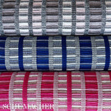 Schumacher Palopo Hand Woven Stripe Azul Fabric