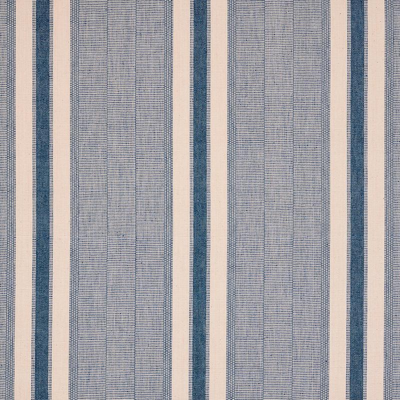 Schumacher Ipala Hand Woven Stripe Ocean Fabric
