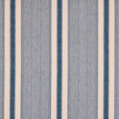Schumacher Ipala Hand Woven Stripe Ocean Fabric