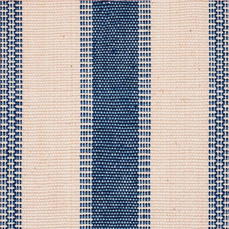 Schumacher Ipala Hand Woven Stripe Ocean Fabric