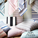 Schumacher Ipala Hand Woven Stripe Ocean Fabric