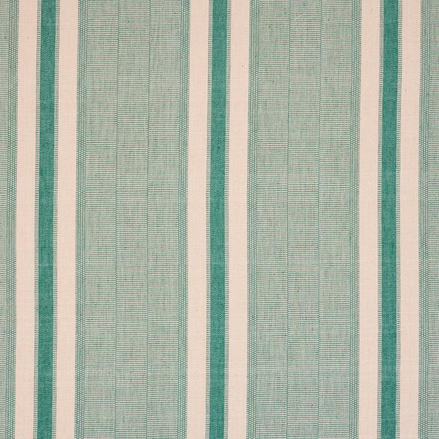 Schumacher Ipala Hand Woven Stripe Duck Egg Fabric