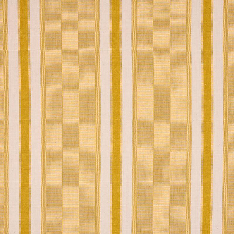 Schumacher Ipala Hand Woven Stripe Yellow Fabric