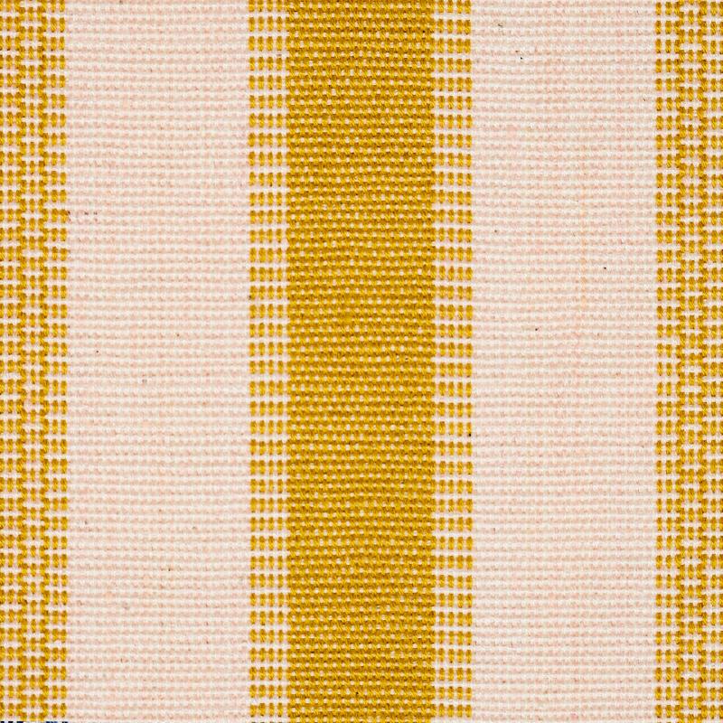 Schumacher Ipala Hand Woven Stripe Yellow Fabric