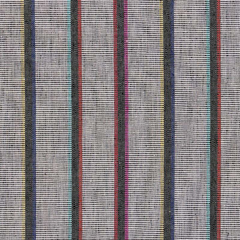 Schumacher Corcha Hand Woven Stripe Mono Multi Fabric