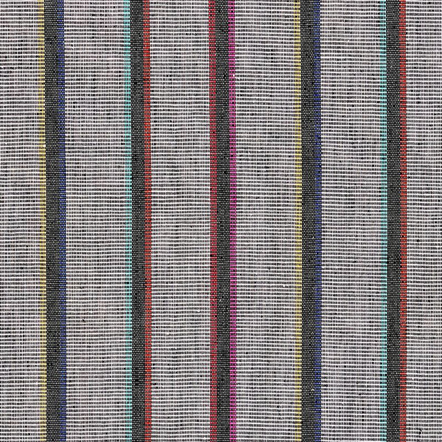Schumacher Corcha Hand Woven Stripe Mono Multi Fabric