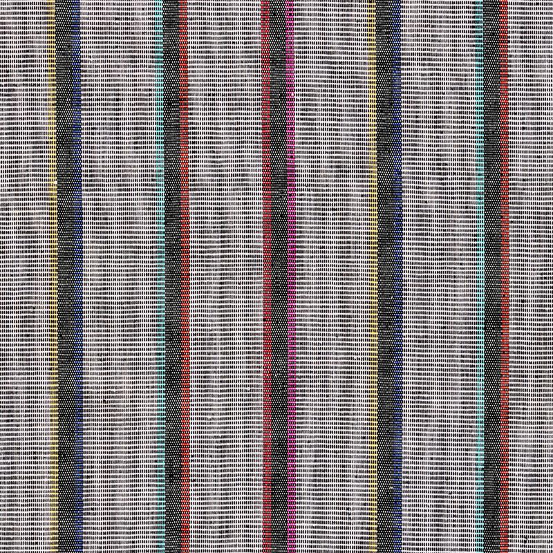 Schumacher Corcha Hand Woven Stripe Mono Multi Fabric