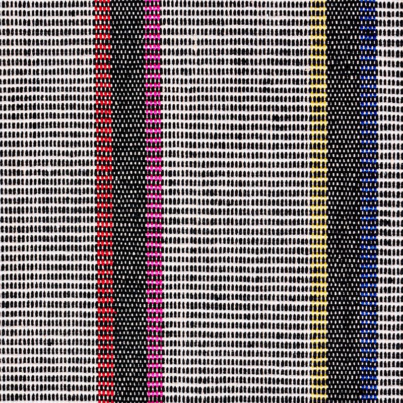 Schumacher Corcha Hand Woven Stripe Mono Multi Fabric