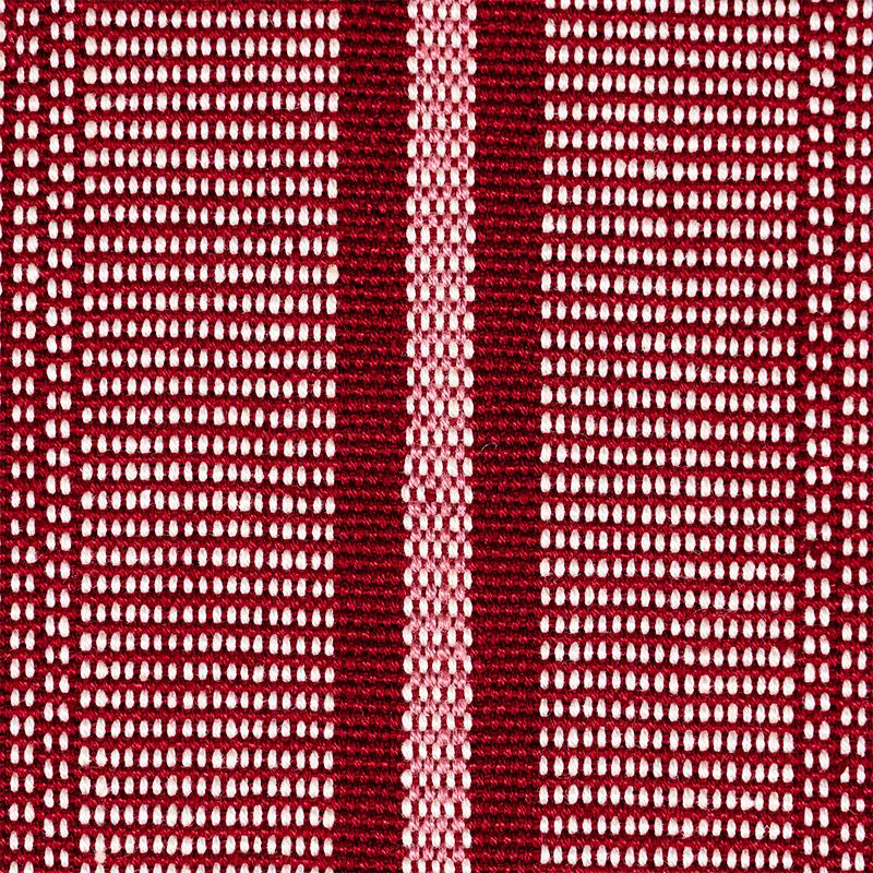 Schumacher Panan Hand Woven Stripe Claret Fabric