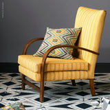 Schumacher Panan Hand Woven Stripe Mostaza Fabric