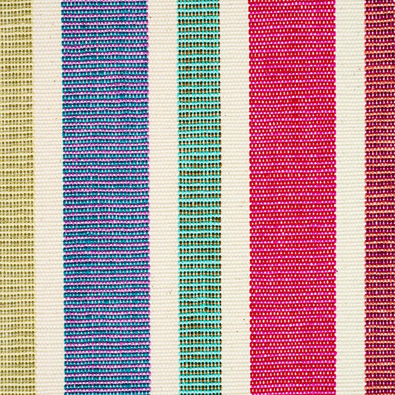 Schumacher Circo Hand Woven Stripe Carnival Fabric