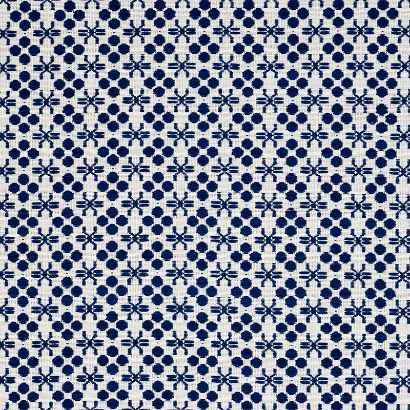 Schumacher Lempa Hand Woven Indigo Fabric