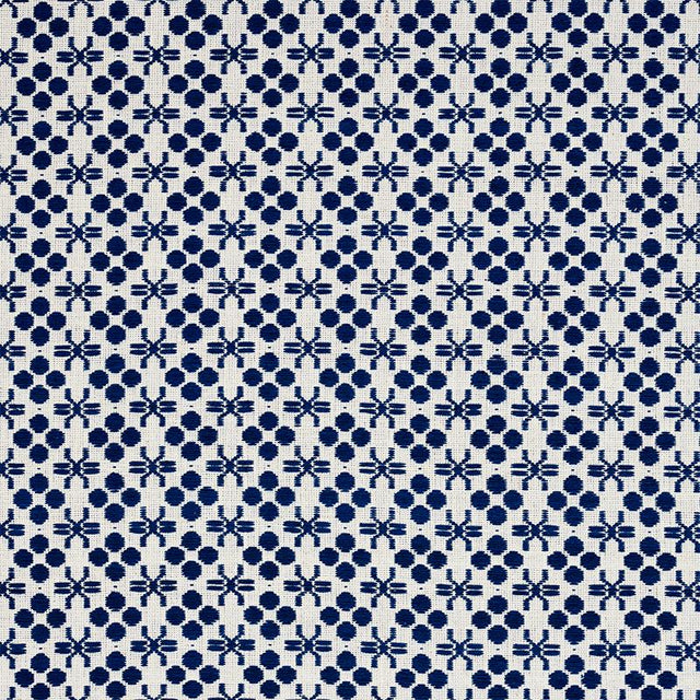 Schumacher Lempa Hand Woven Indigo Fabric