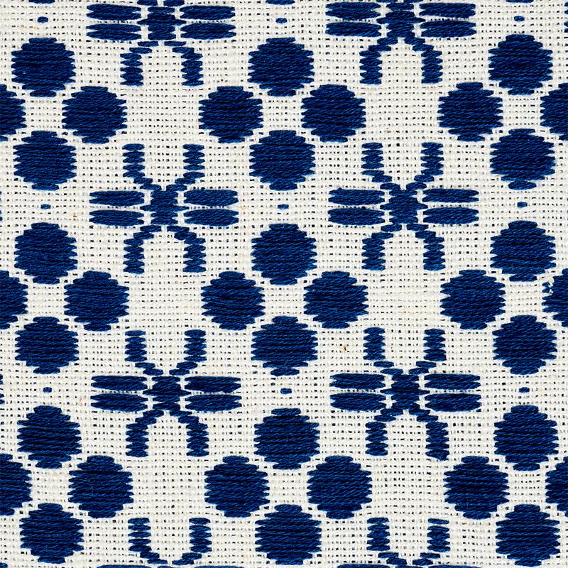 Schumacher Lempa Hand Woven Indigo Fabric