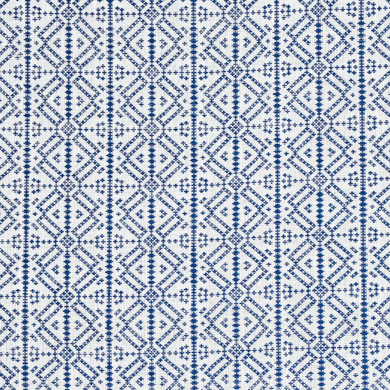Schumacher Poxte Hand Woven Navy Fabric