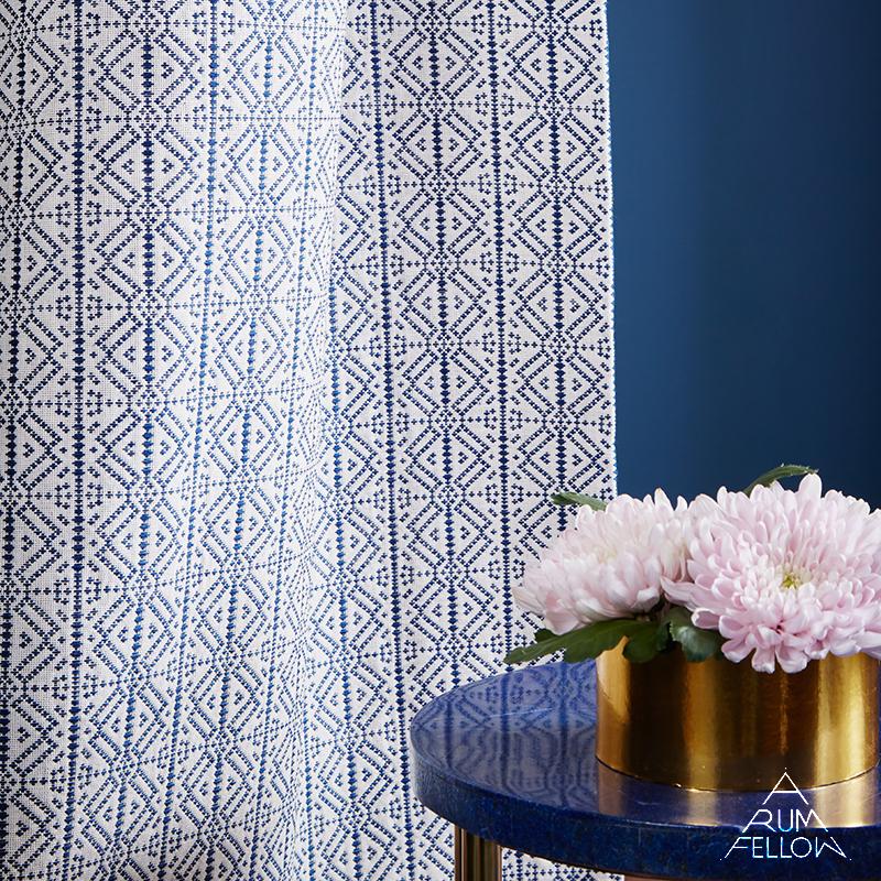 Schumacher Poxte Hand Woven Navy Fabric