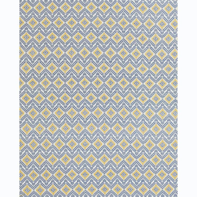 Schumacher Ocosito Hand Woven Blue Fabric