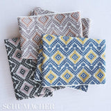 Schumacher Ocosito Hand Woven Blue Fabric