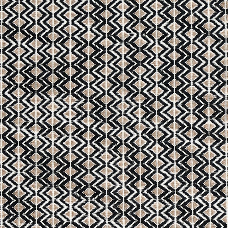 Schumacher Pinula Hand Woven Black Fabric