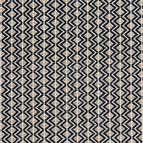 Schumacher Pinula Hand Woven Black Fabric