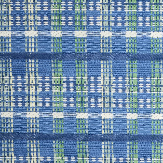 Schumacher Zealand Check Peacock Fabric