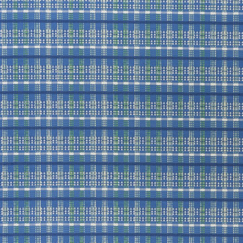 Schumacher Zealand Check Peacock Fabric