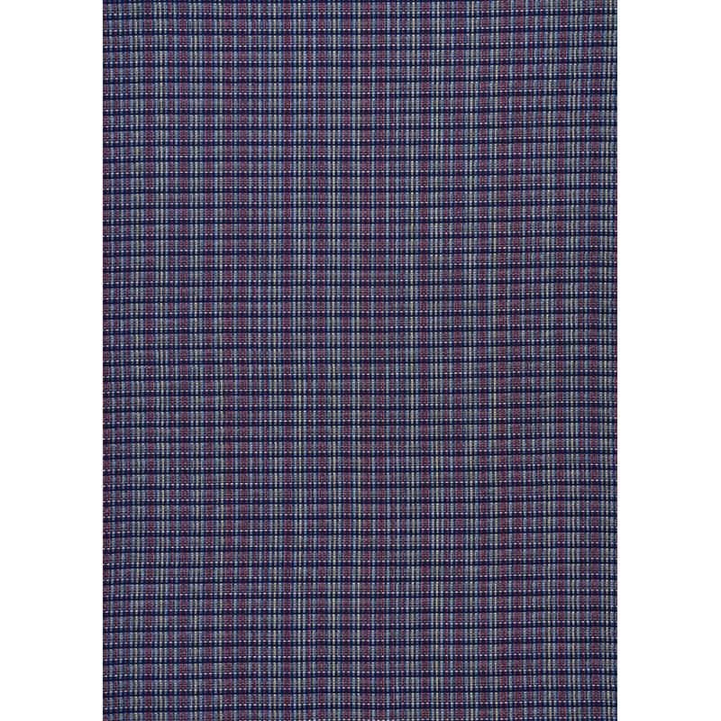 Schumacher Zealand Check Navy Multi Fabric