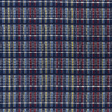 Schumacher Zealand Check Navy Multi Fabric