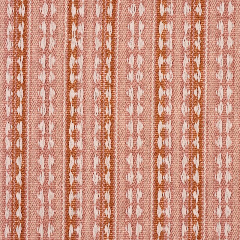 Schumacher Tarnby Stripe Coral Fabric
