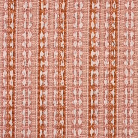 Schumacher Tarnby Stripe Coral Fabric